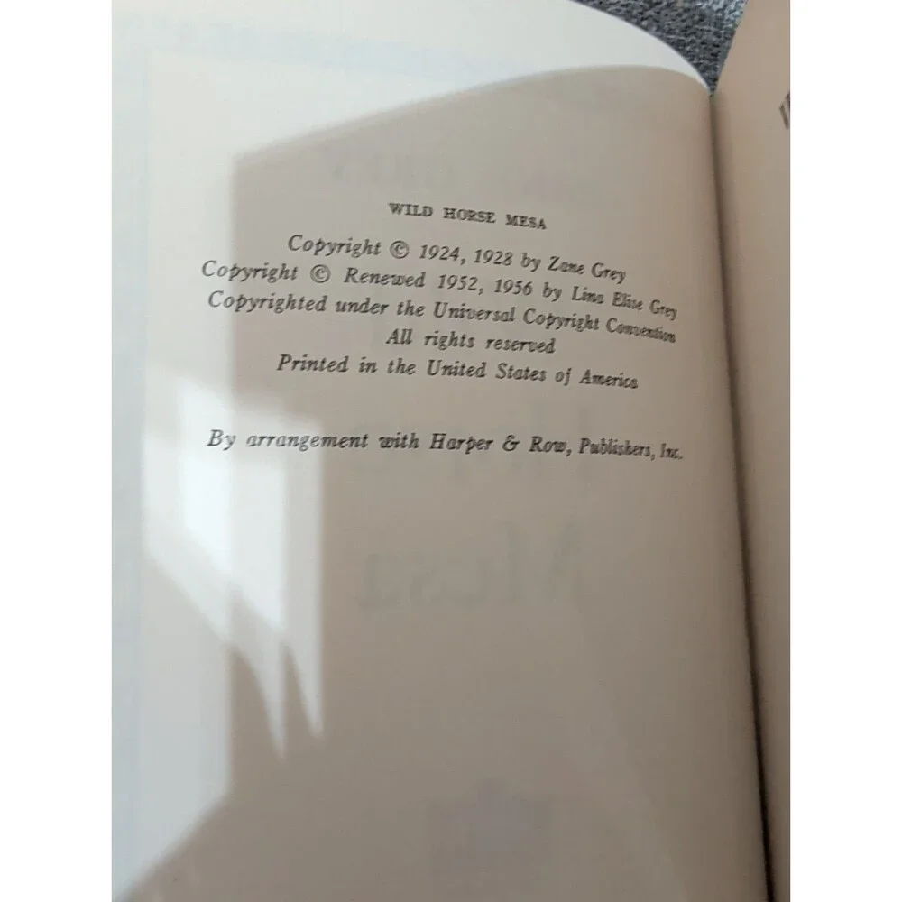 Wild Horse Mesa by Zane Grey Hardcover Vintage